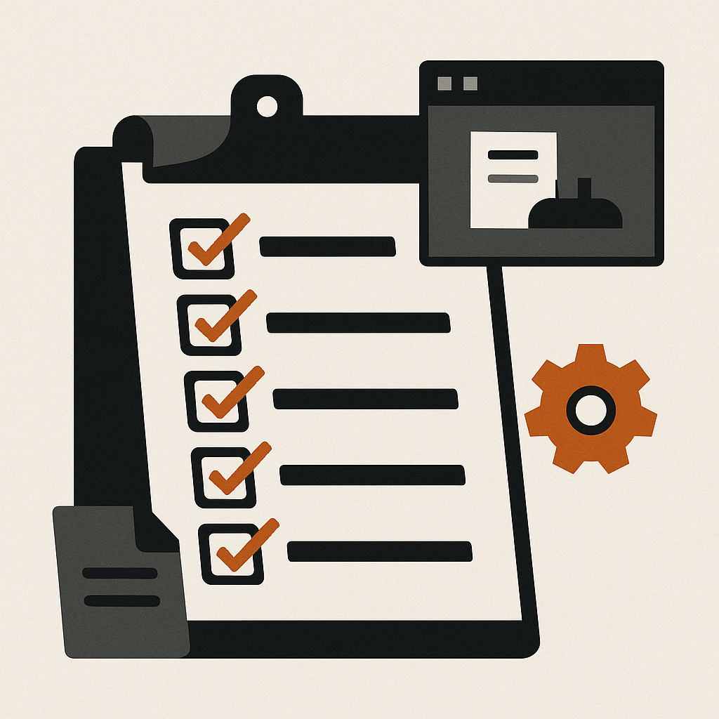 Checklist / mise en place