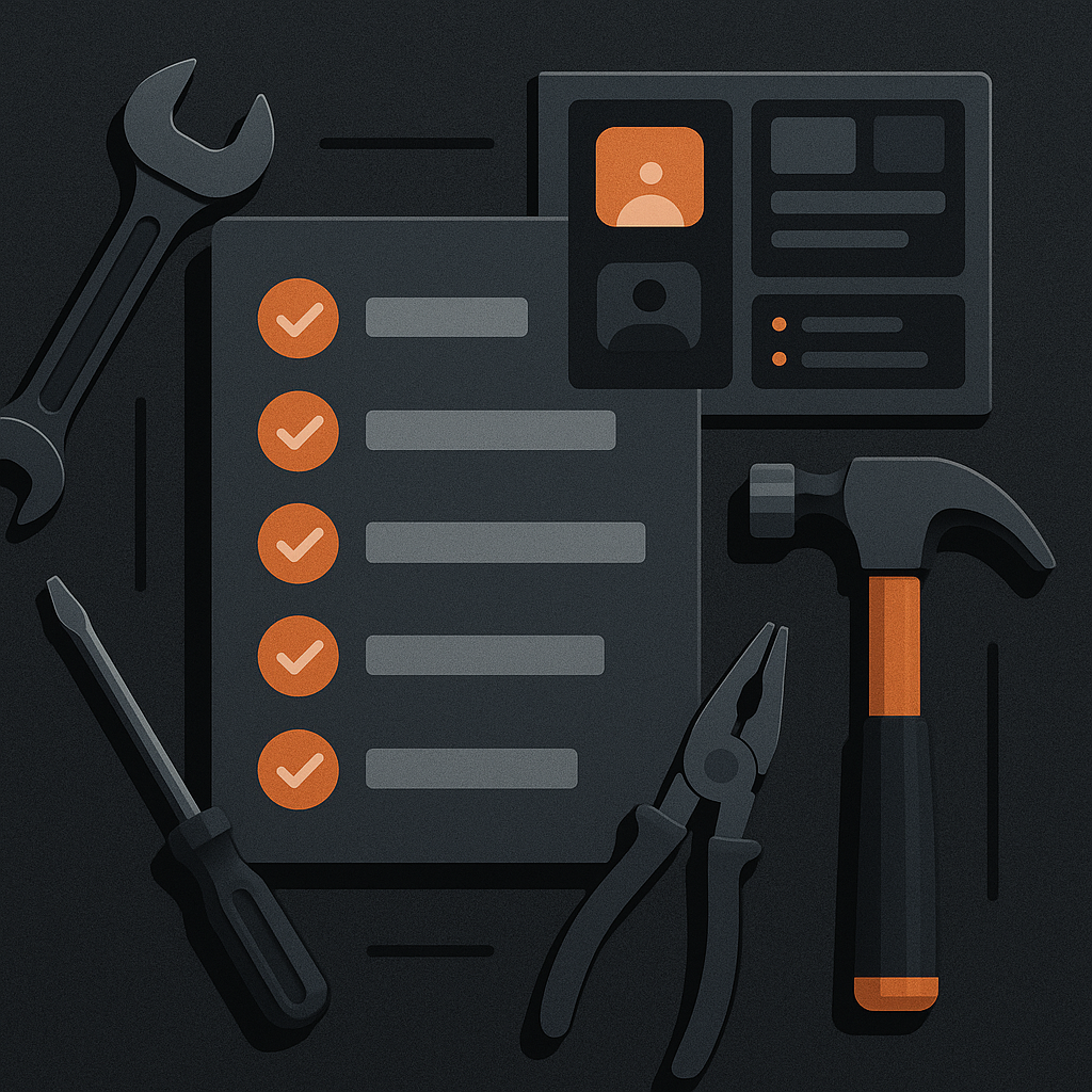 Checklist / mise en place